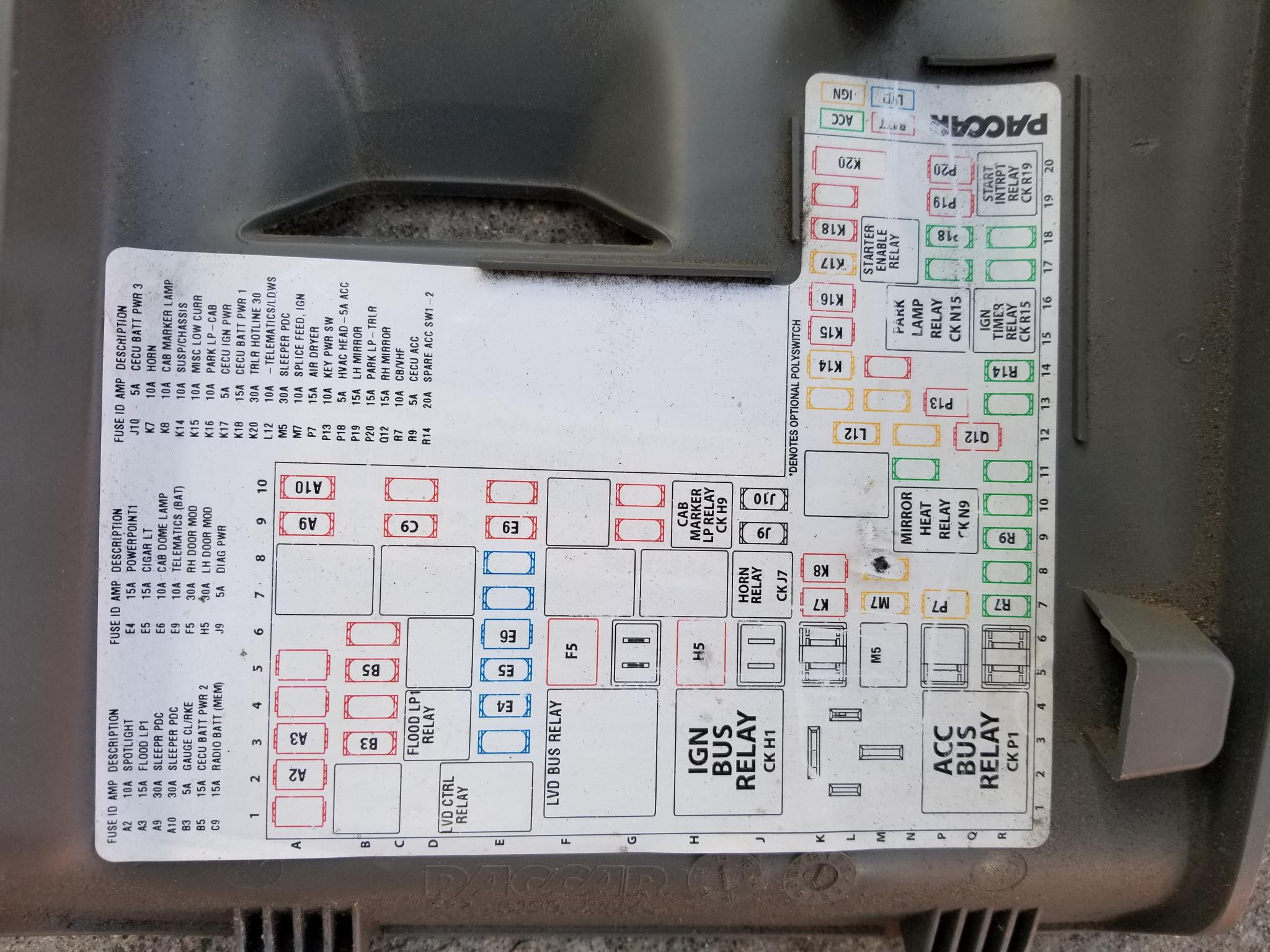 2017 Kenworth T680 Fuse Box Location